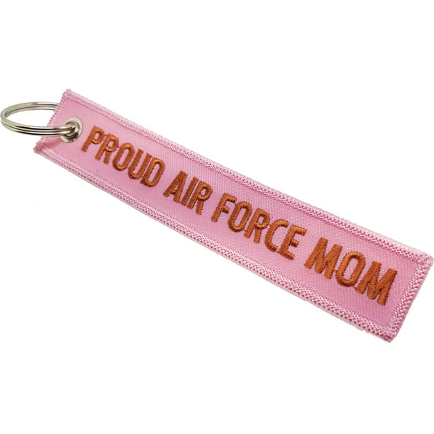 Eagle Crest Proud Army Mom Pink Embroidered Key Chain 
